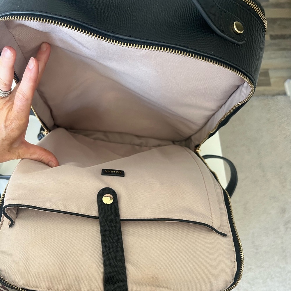 Calpak Black Backpack Elegant Minimalist Design - Picture 6 of 13
